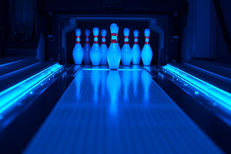 Die leeren, glühenden Bahnen in der Nacht